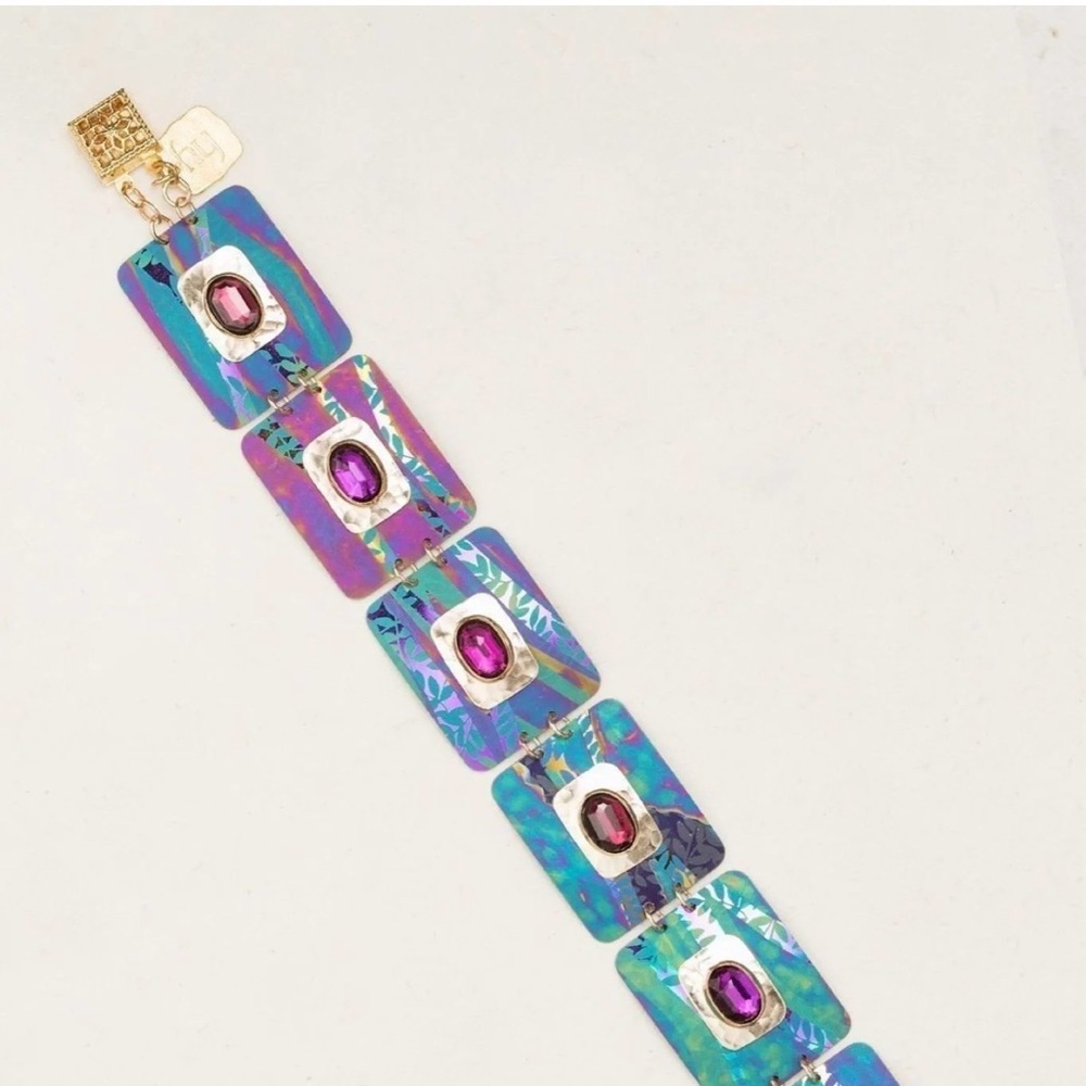 NEW! Holly Yashi Retired Fusion Bracelet in Blue, Pink, Purple, Green, Gold